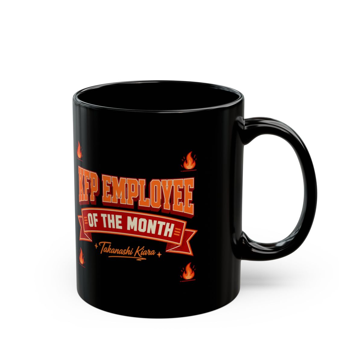Hololive EN "KFP Employee of the Month" Black Mug