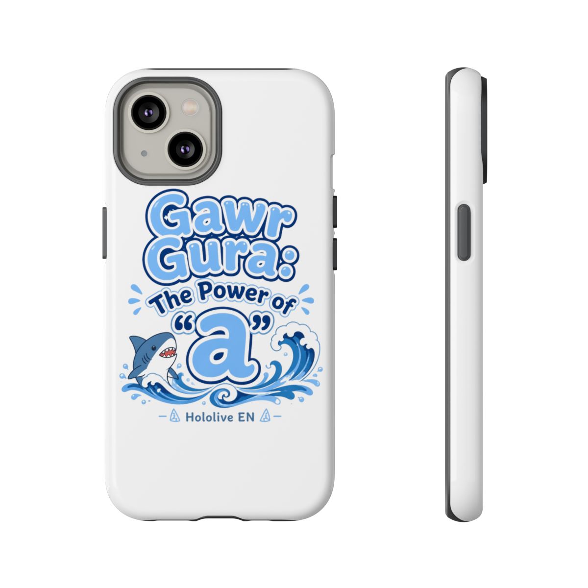 Hololive EN "Gawr Gura: The Power of " Phone Case - alternate angle 3, merchandise