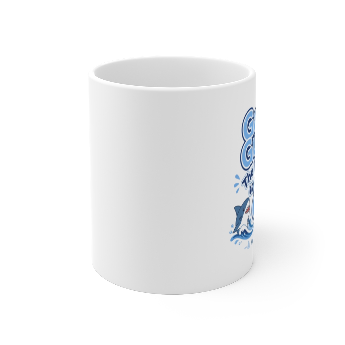 Hololive EN "Gawr Gura: The Power of " White Mug - alternate angle 1, merchandise