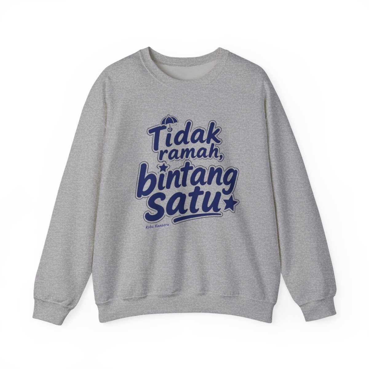 Kobo Kanaeru "Tidak ramah, bintang satu" Crewneck - alternate angle 2, merchandise