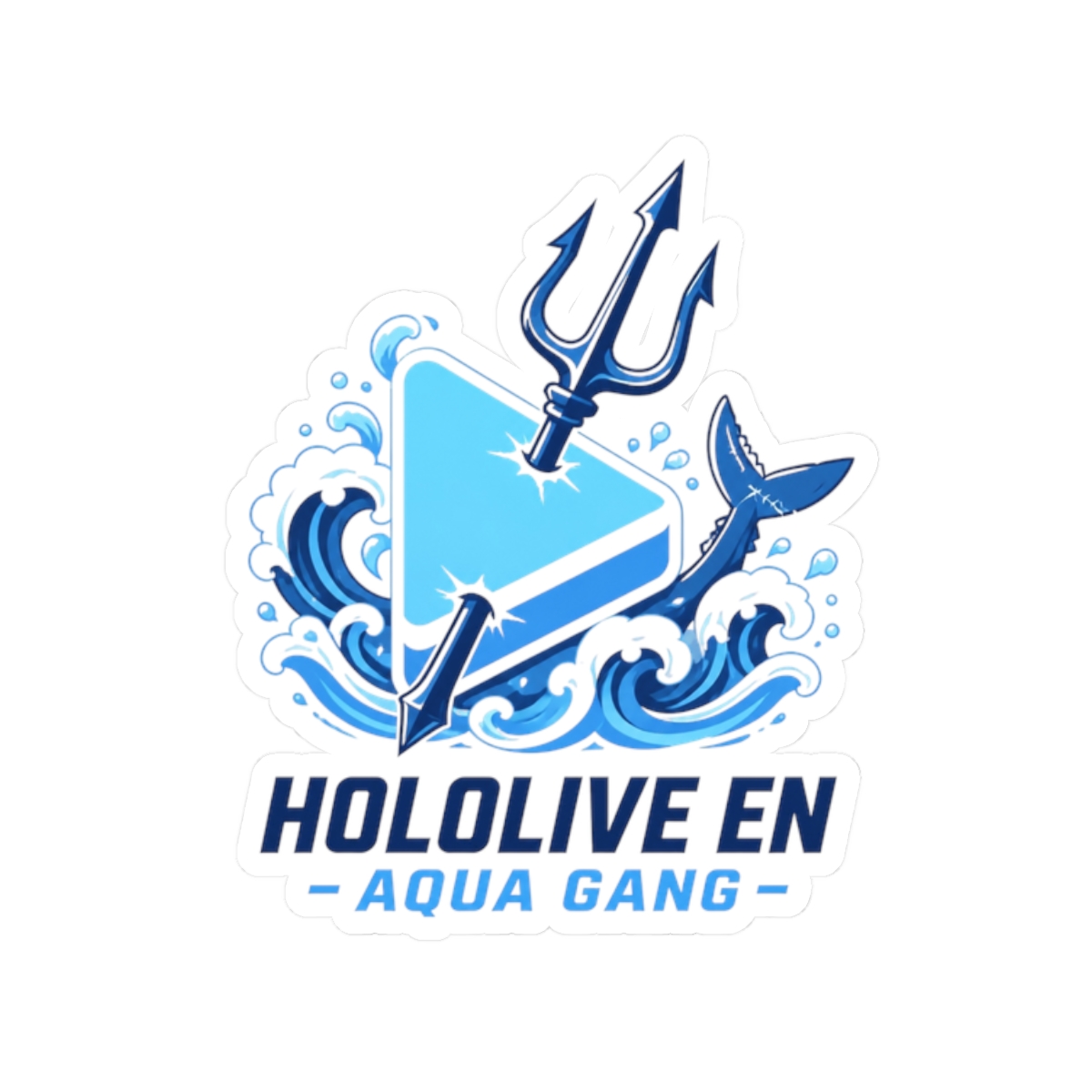 Hololive EN "Hololive EN - Aqua Gang" Sticker - alternate angle 1, merchandise