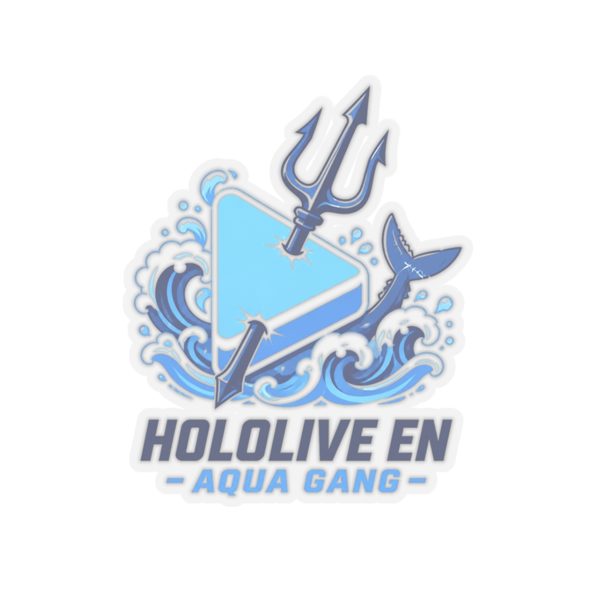 Hololive EN "Hololive EN - Aqua Gang" Sticker - alternate angle 2, merchandise