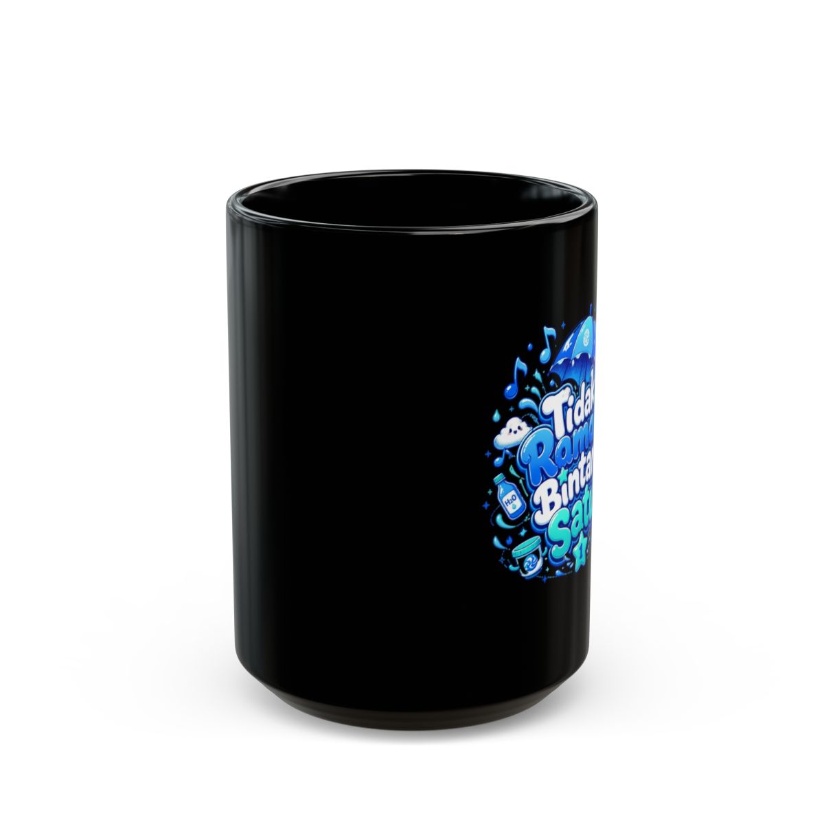 Kobo Kanaeru "Tidak Ramah, Bintang Satu" Black Mug - alternate angle 1, merchandise