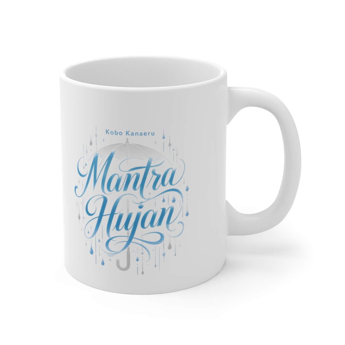 Kobo Kanaeru "Mantra Hujan" White Mug
