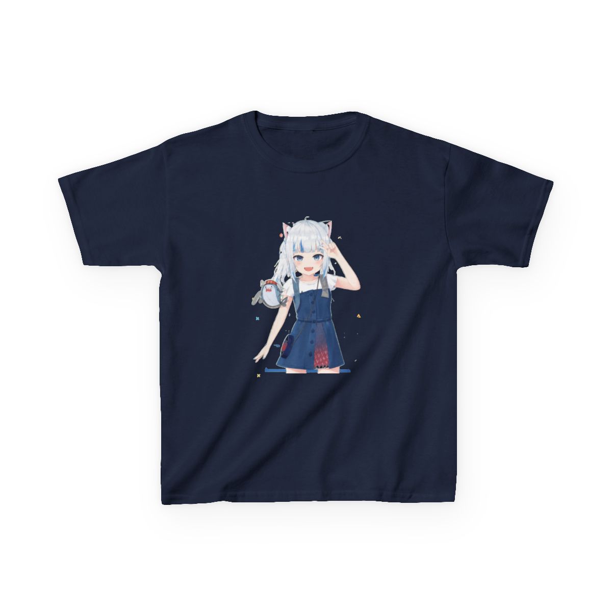 Hololive EN - Gawr Gura Kids T-Shirt - alternate angle 5, merchandise
