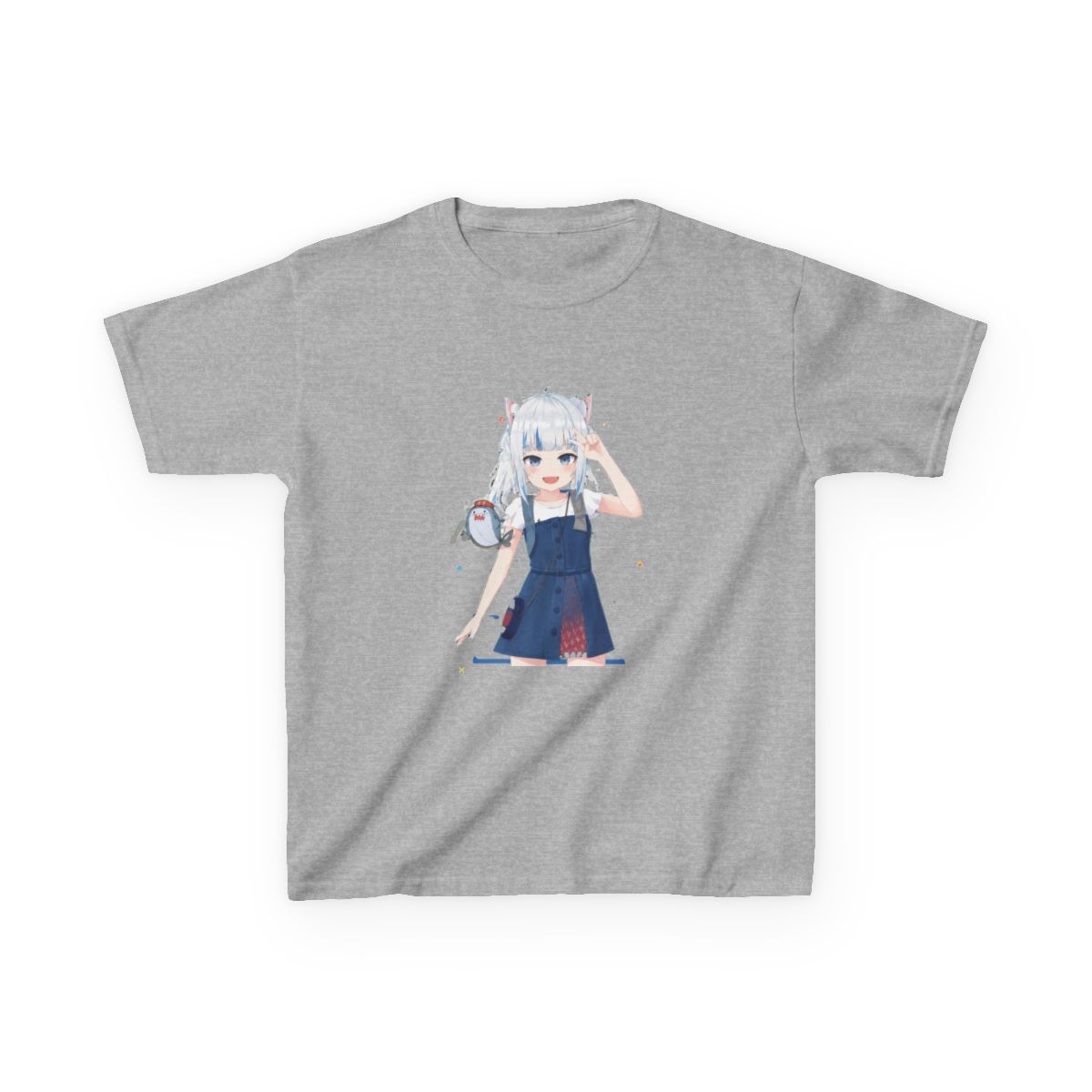 Hololive EN - Gawr Gura Kids T-Shirt - alternate angle 2, merchandise