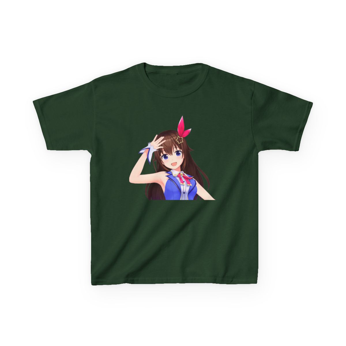Hololive Character Salute Kids T-Shirt | Hololive EN - alternate angle 3, merchandise