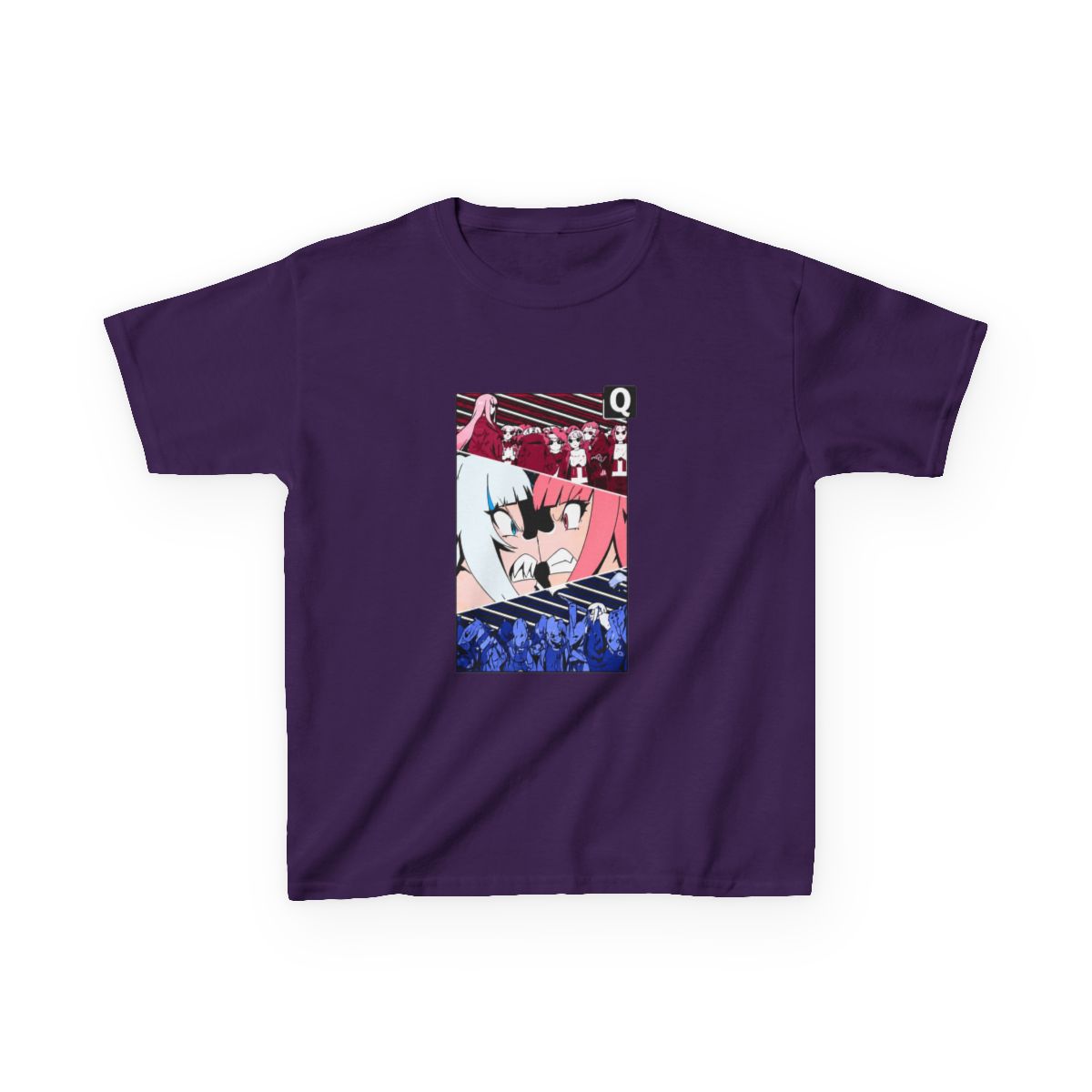 Q | Gawr Gura & Calliope Mori Hololive En Kids T-Shirt - alternate angle 5, merchandise