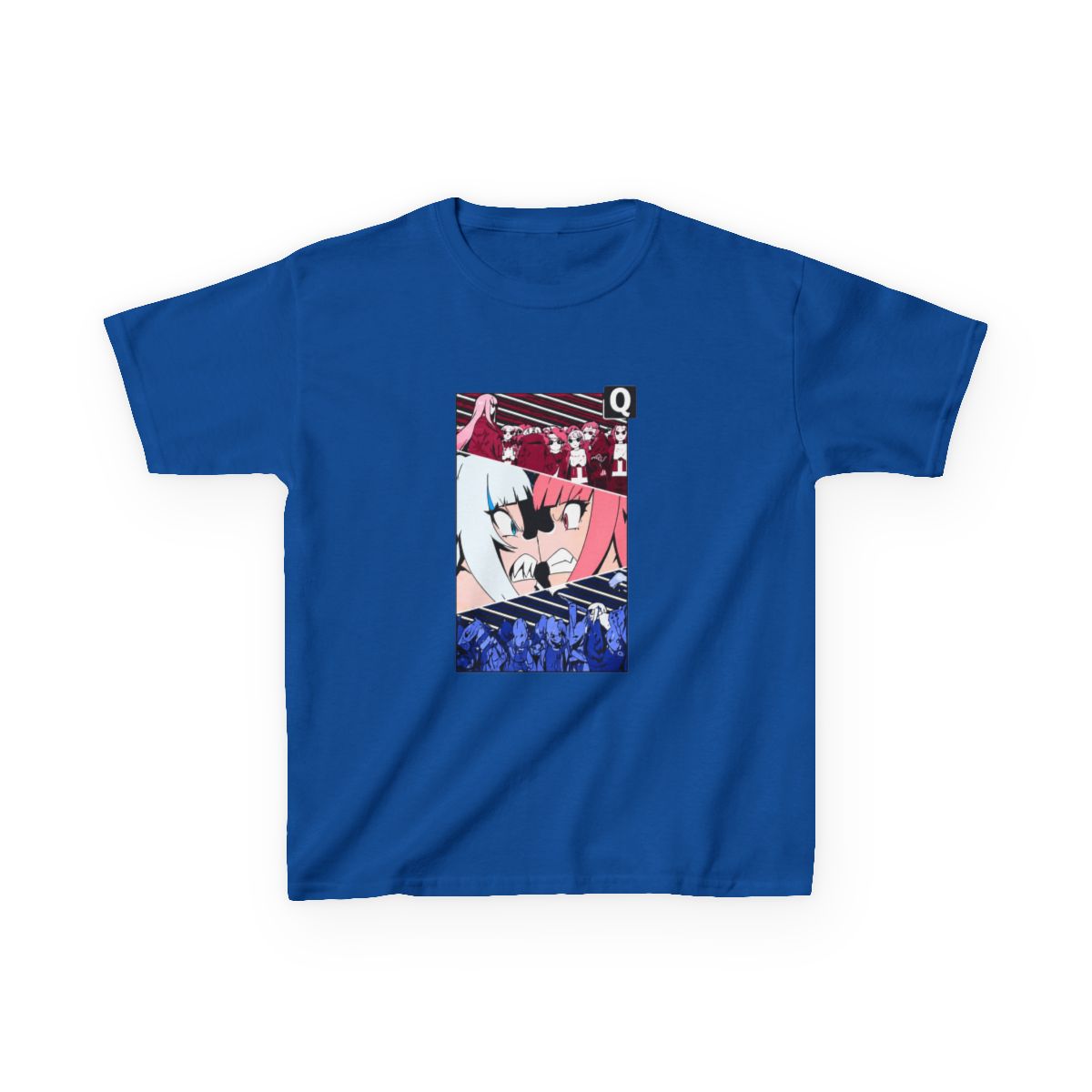 Q | Gawr Gura & Calliope Mori Hololive En Kids T-Shirt - alternate angle 2, merchandise