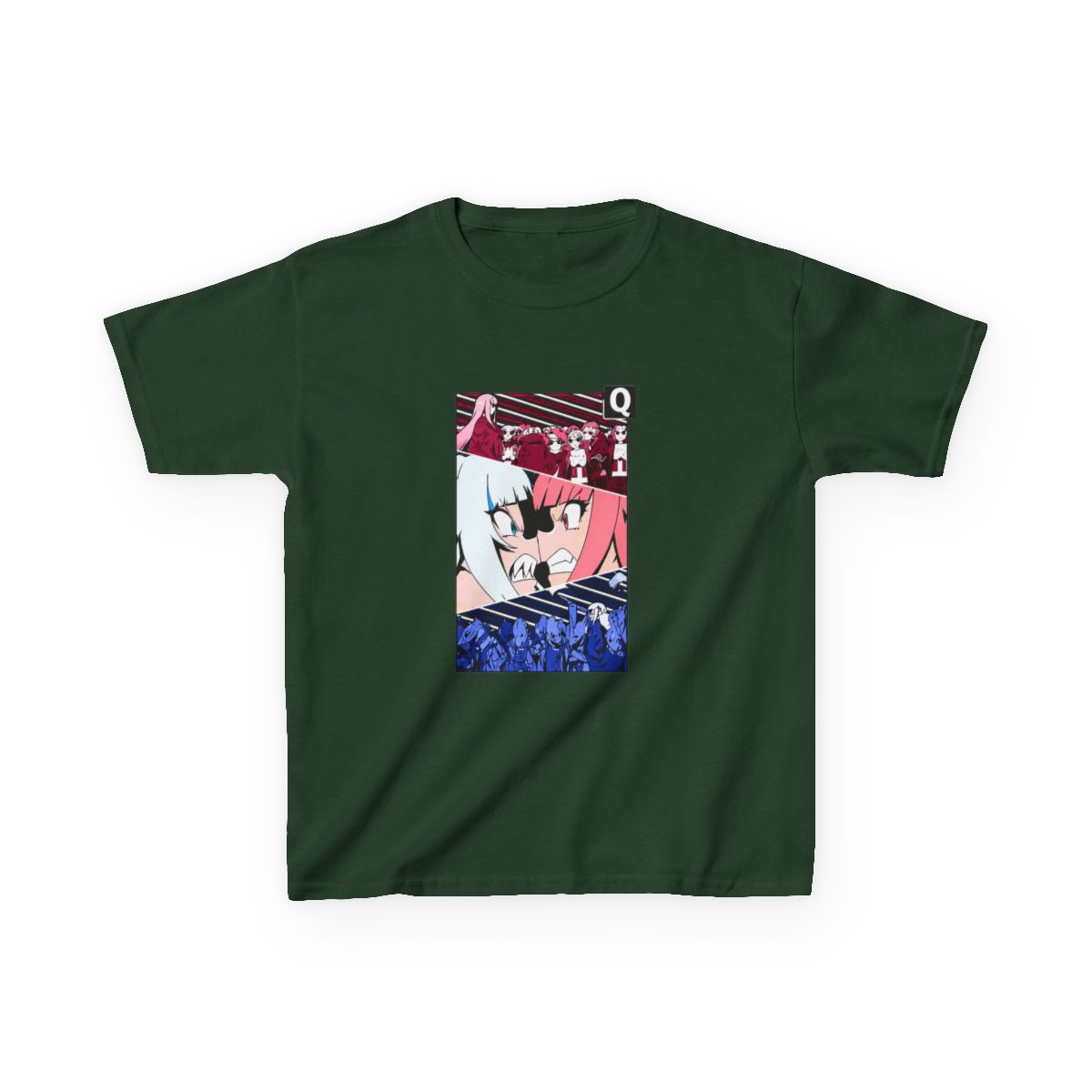 Q | Gawr Gura & Calliope Mori Hololive En Kids T-Shirt - alternate angle 3, merchandise