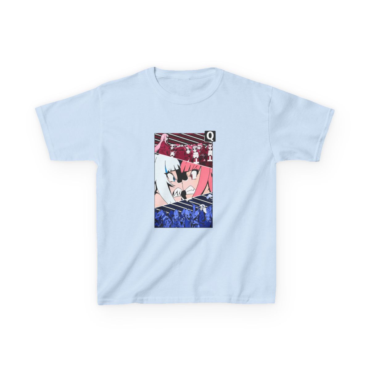 Q | Gawr Gura & Calliope Mori Hololive En Kids T-Shirt - alternate angle 4, merchandise