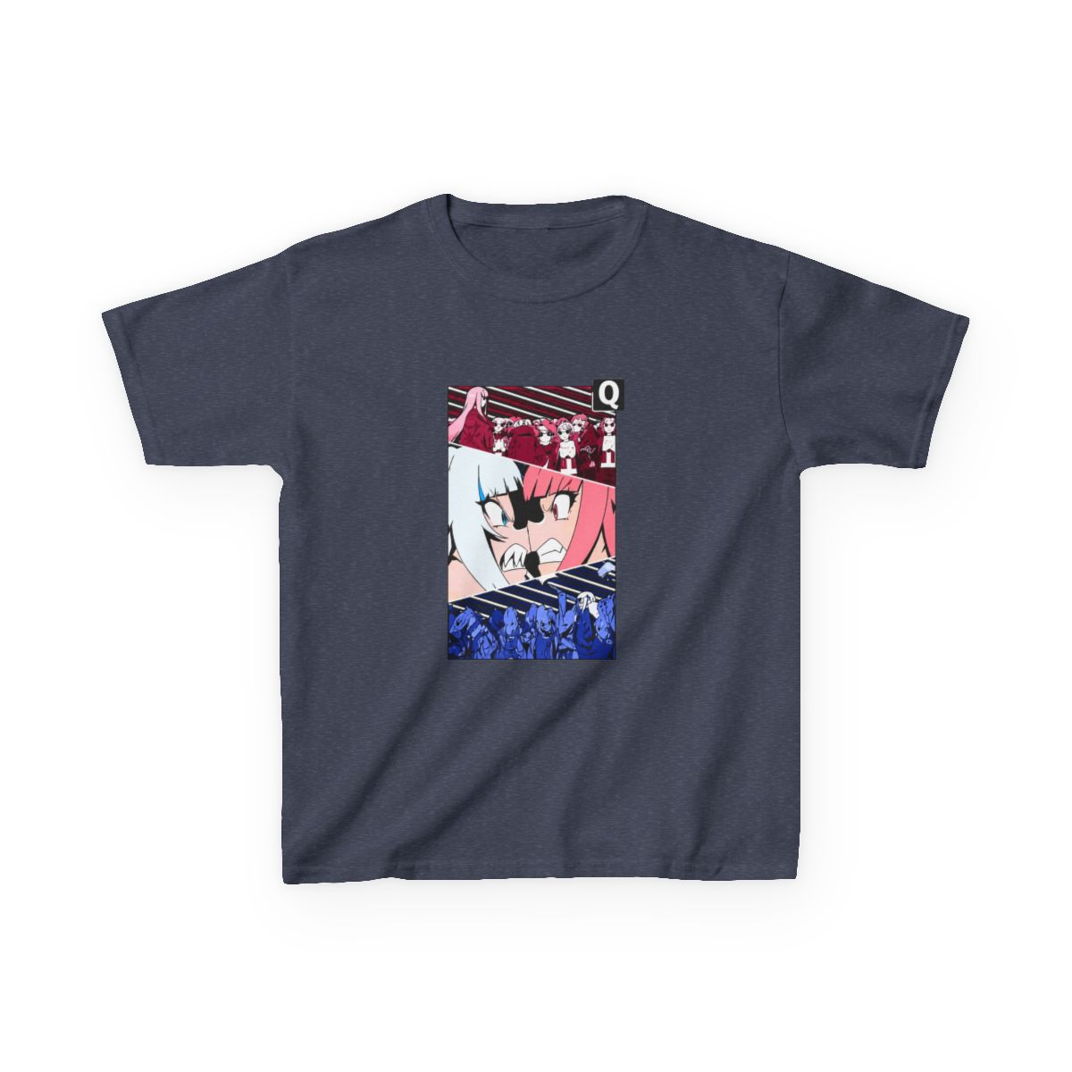Q | Gawr Gura & Calliope Mori Hololive En Kids T-Shirt - alternate angle 4, merchandise