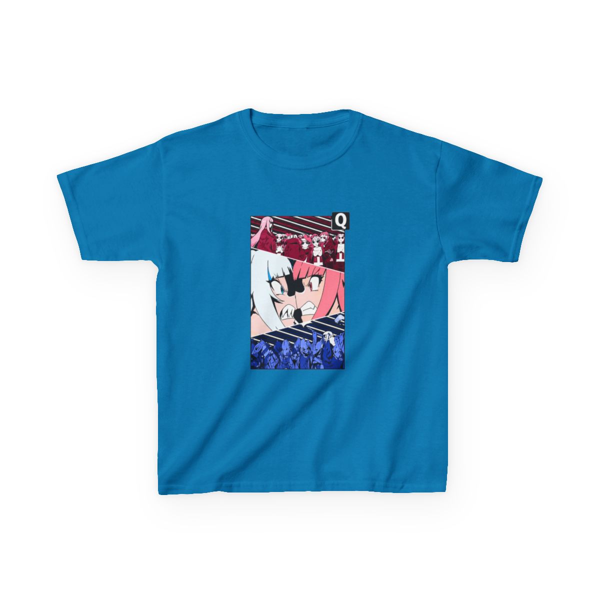Q | Gawr Gura & Calliope Mori Hololive En Kids T-Shirt - alternate angle 5, merchandise