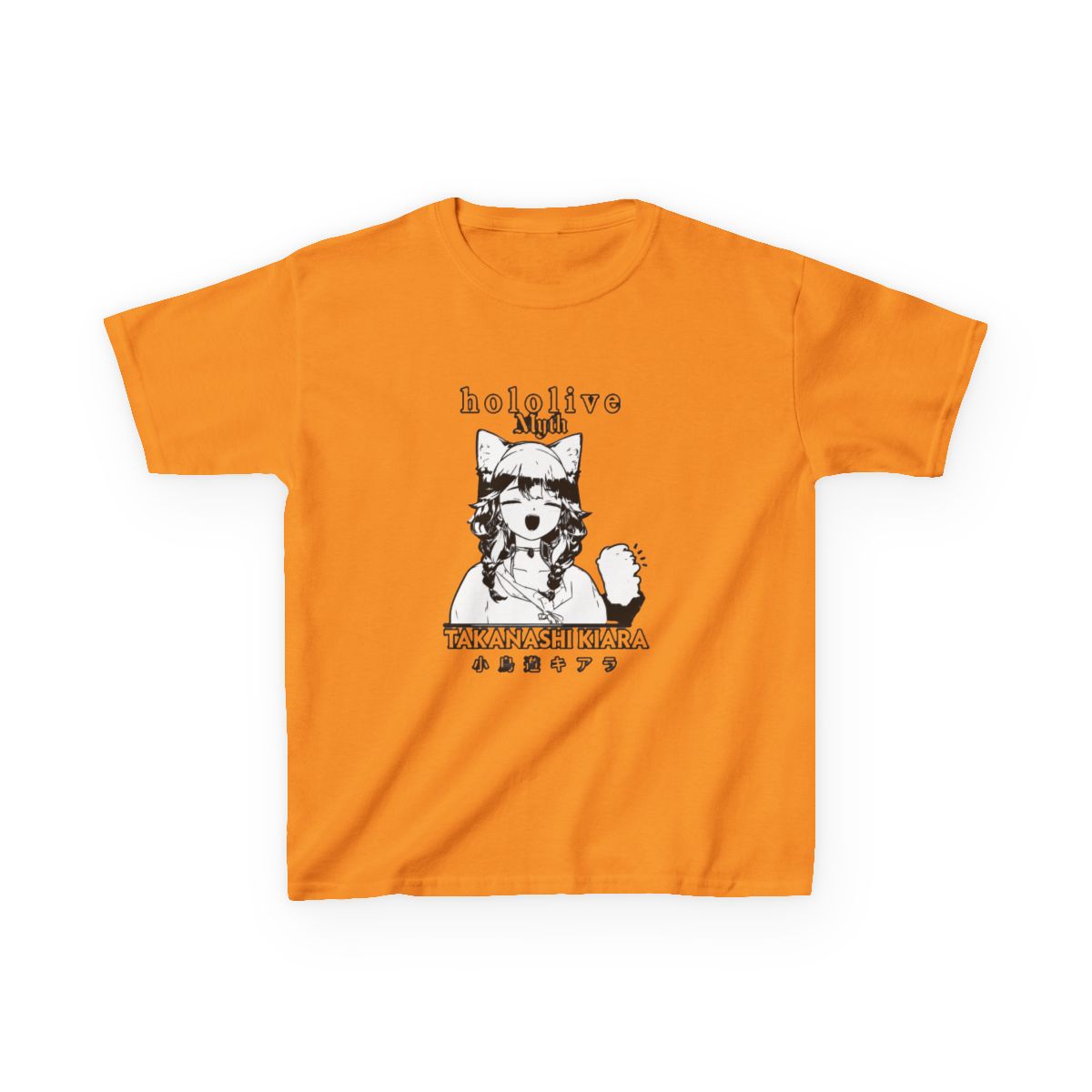 Takanashi Kiara Hololive English HoloMyth Kids T-Shirt - alternate angle 2, merchandise