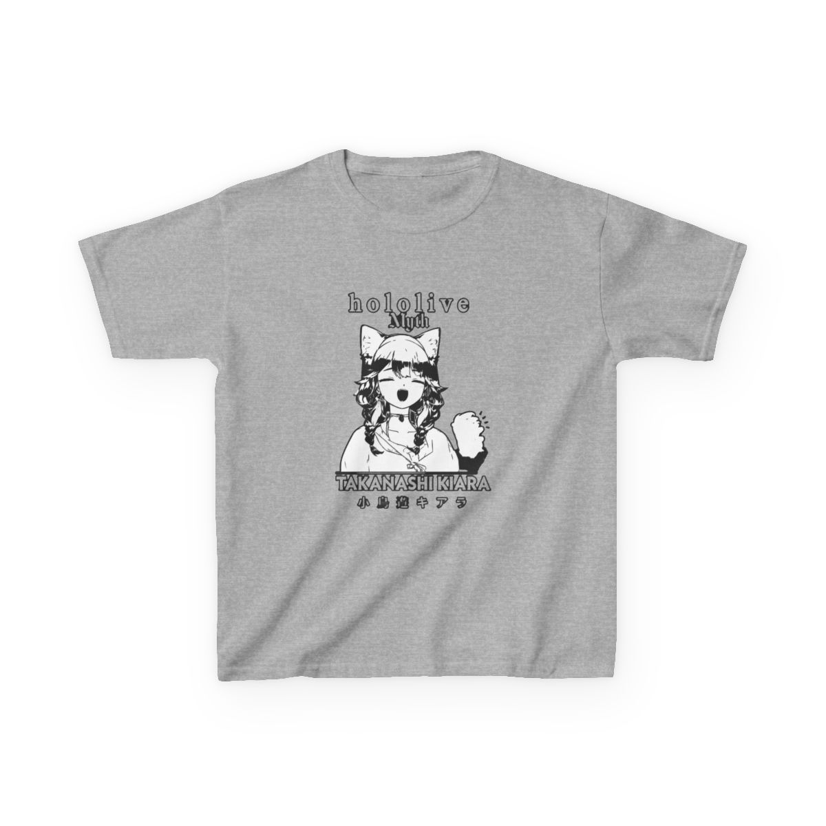 Takanashi Kiara Hololive English HoloMyth Kids T-Shirt - alternate angle 5, merchandise