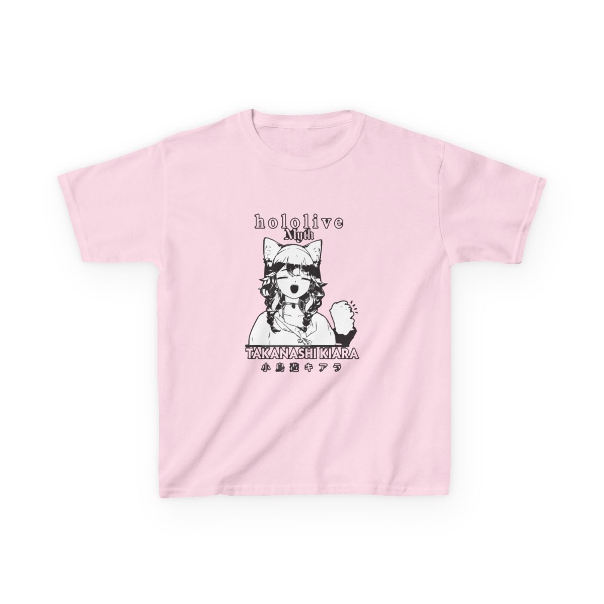 Takanashi Kiara Hololive English HoloMyth Kids T-Shirt - alternate angle 2, merchandise