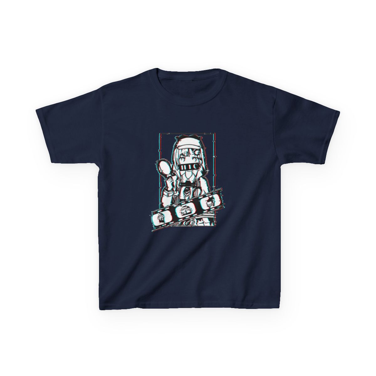Amelia Watson Hololive English Glitched Kids T-Shirt - alternate angle 2, merchandise