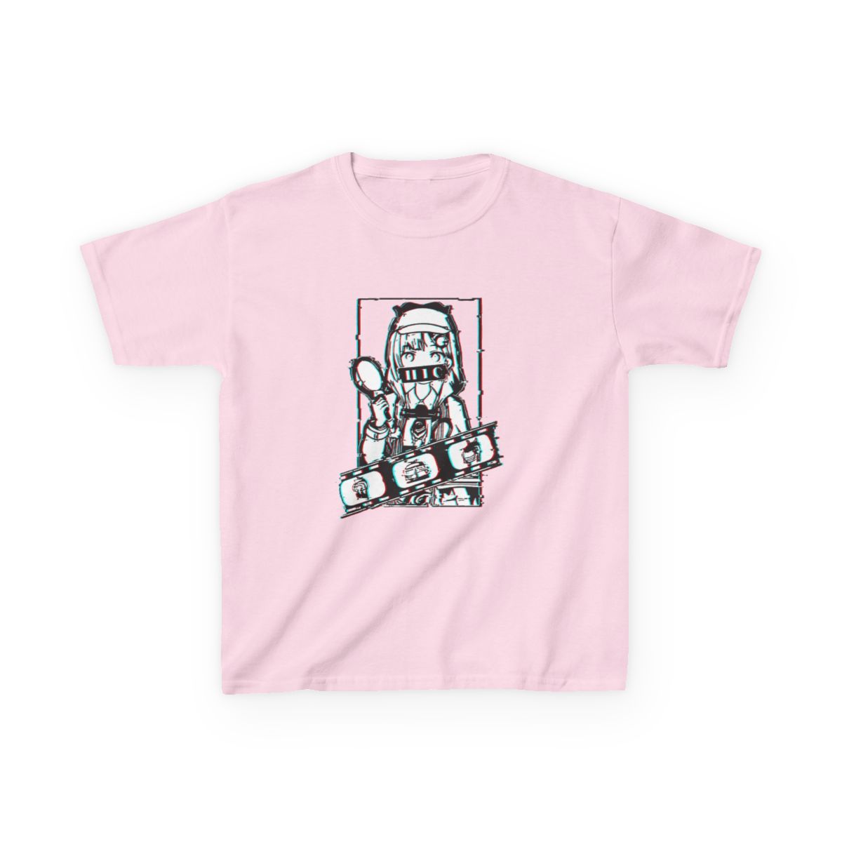 Amelia Watson Hololive English Glitched Kids T-Shirt - alternate angle 4, merchandise