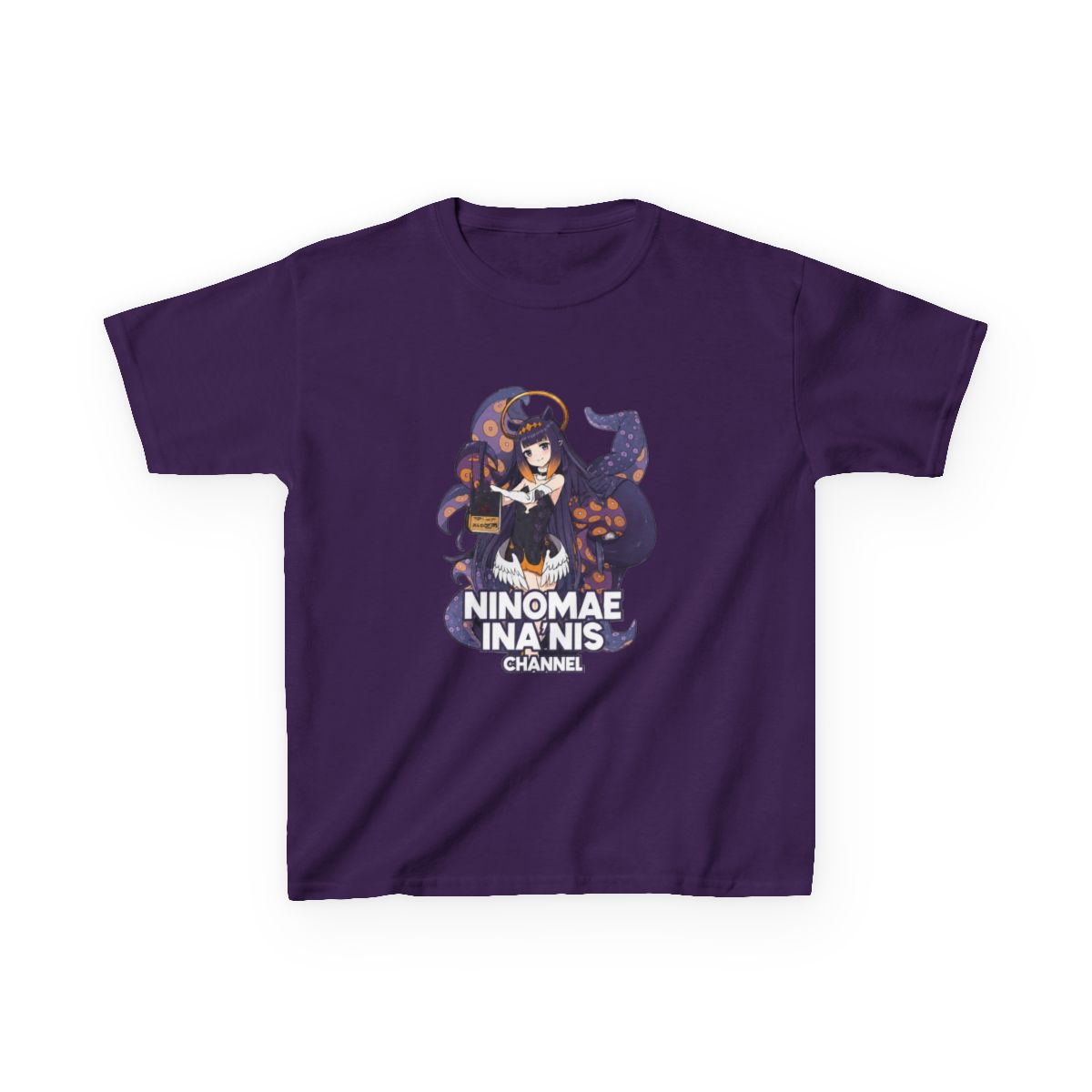 Hololive EN - Ninomae Ina'nis Channel Kids T-Shirt - alternate angle 4, merchandise