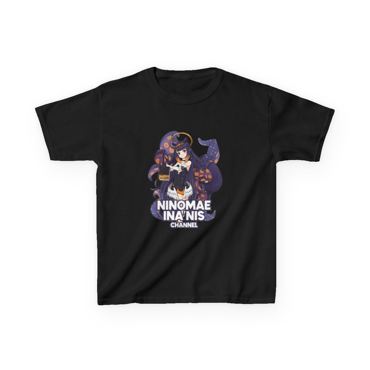 Hololive EN - Ninomae Ina'nis Channel Kids T-Shirt - alternate angle 3, merchandise