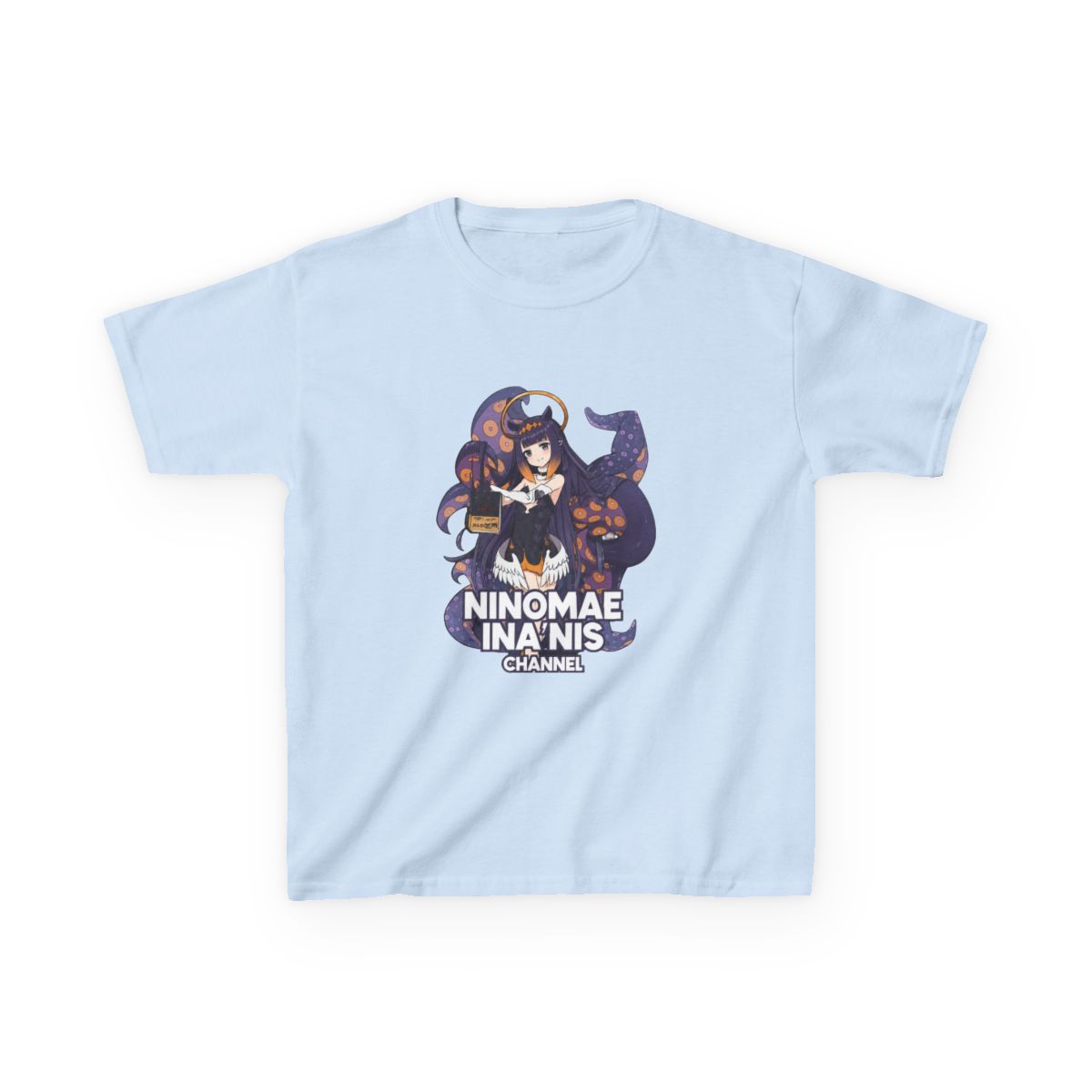 Hololive EN - Ninomae Ina'nis Channel Kids T-Shirt - alternate angle 2, merchandise