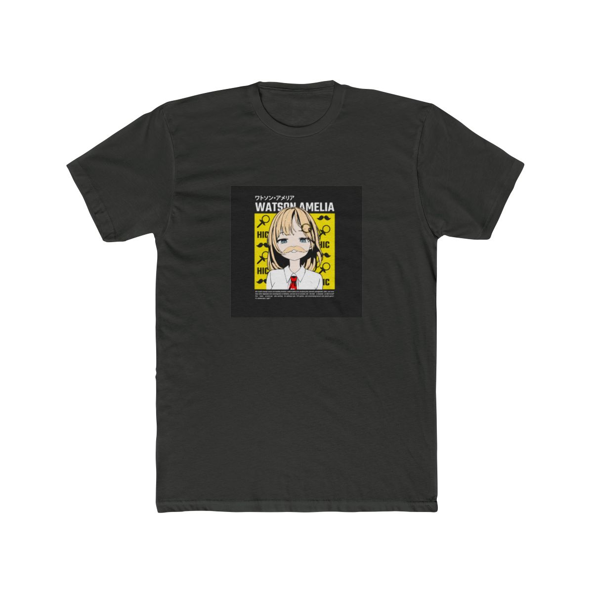 Amelia Watson with Mustache T Shirt | Hololive EN - alternate angle 5, merchandise