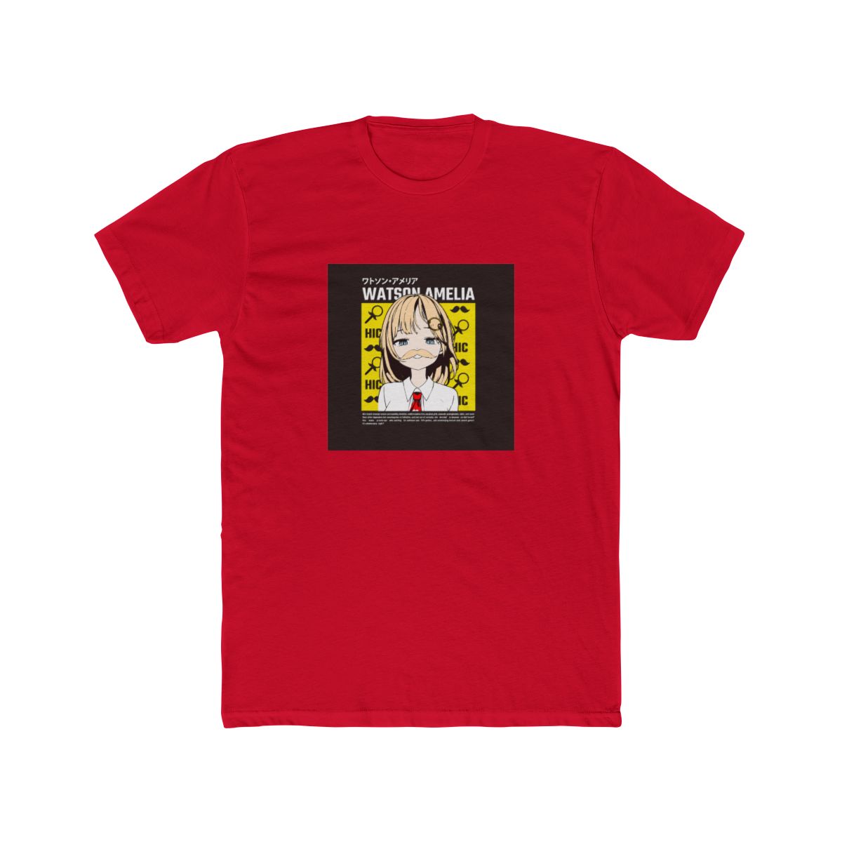 Amelia Watson with Mustache T Shirt | Hololive EN - alternate angle 3, merchandise